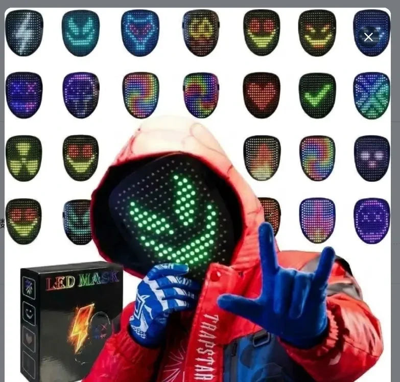 Glowing LED Skull Mask