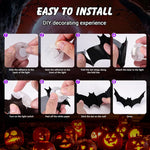 Lighted Spooky Bat Halloween Decorations