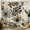 Vintage Floral Leopard Shower Curtain