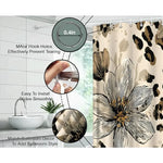 Vintage Floral Leopard Shower Curtain