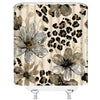 Vintage Floral Leopard Shower Curtain