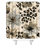 Vintage Floral Leopard Shower Curtain