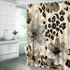 Vintage Floral Leopard Shower Curtain