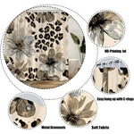 Vintage Floral Leopard Shower Curtain